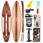 Skatinger Waverider hellbraunes Touring-Paddel-SUP-Board – Natürlich, glatt & zeitlos