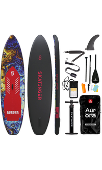 Skatinger Aurora Red Allround SUP Board – Mutig, Kosmisch, Stabil