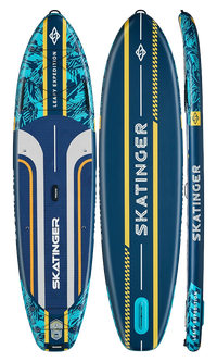 Skatinger Leafy Expedition Blue Allround SUP Board – Geschwindigkeit, Stabilität, Kontrolle