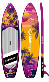 Skatinger Upgraded Sunrise Allround SUP Board – Abenteuer, Gleiten, Tropen