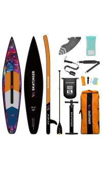Skatinger CMYK Orange Racing SUP Board