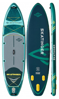Skatinger Angel-Touring-Paddel-SUP-Board in Grün – Robust, stabil & abenteuerlich