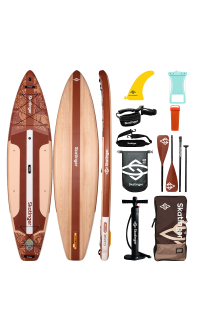 Skatinger Waverider hellbraunes Touring-Paddel-SUP-Board – Natürlich, glatt & zeitlos