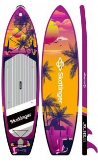 Skatinger Upgraded Sunrise Allround SUP Board – Abenteuer, Gleiten, Tropen