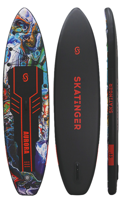 Skatinger Aurora Black Allround SUP Board – Mutig, Himmlisch, Leistungsstark