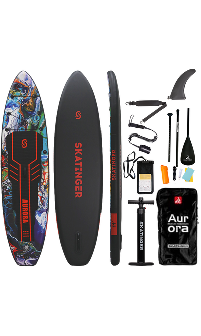Skatinger Aurora Black Allround SUP Board – Mutig, Himmlisch, Leistungsstark