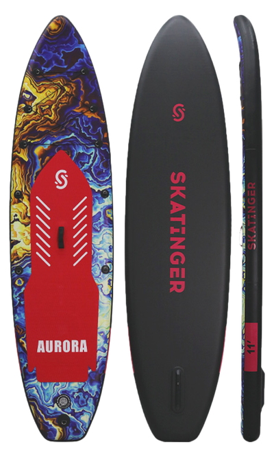 Skatinger Aurora Red Allround SUP Board – Mutig, Kosmisch, Stabil