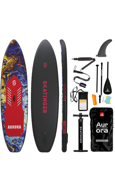 Skatinger Aurora Red Allround SUP Board – Mutig, Kosmisch, Stabil