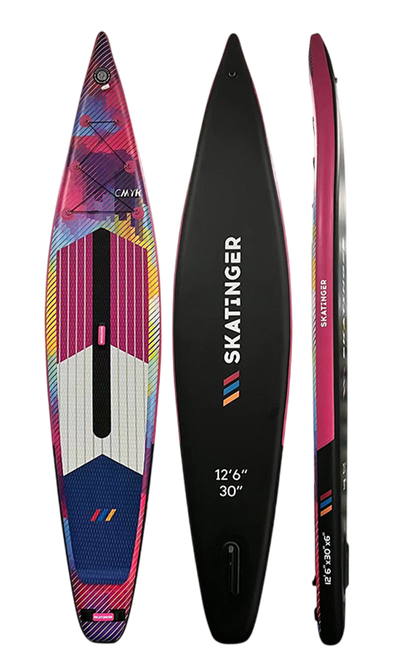 Skatinger CMYK Pink Racing SUP Board – Geschwindigkeit, Präzision, Ausdruck
