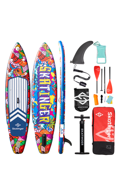 Skatinger Graffiti Red Touring SUP Board – Stabilität, Kontrolle, Ausdruck