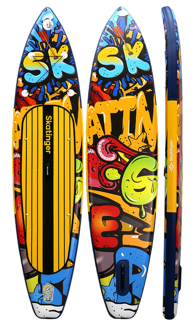 Skatinger Graffiti Yellow Touring SUP Board – Charakter, Kontrast, Leistung