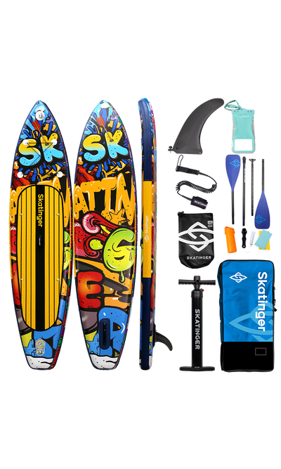 Skatinger Graffiti Yellow Touring SUP Board – Charakter, Kontrast, Leistung