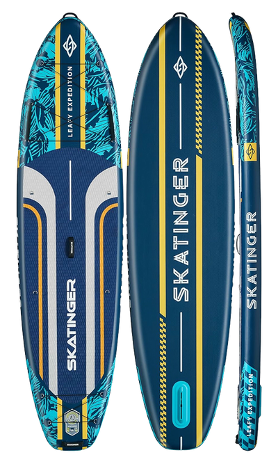 Skatinger Leafy Expedition Blue Allround SUP Board – Geschwindigkeit, Stabilität, Kontrolle