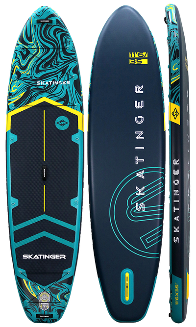 Skatinger Prana Dark Blue Allround SUP Board – Stabilität, Grip und Sicherheit