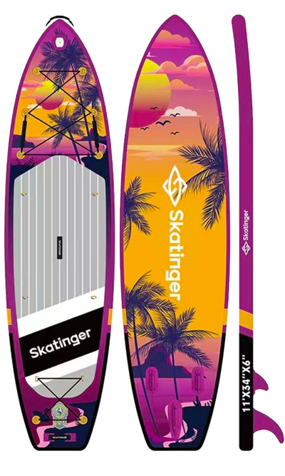 Skatinger Upgraded Sunrise Allround SUP Board – Abenteuer, Gleiten, Tropen