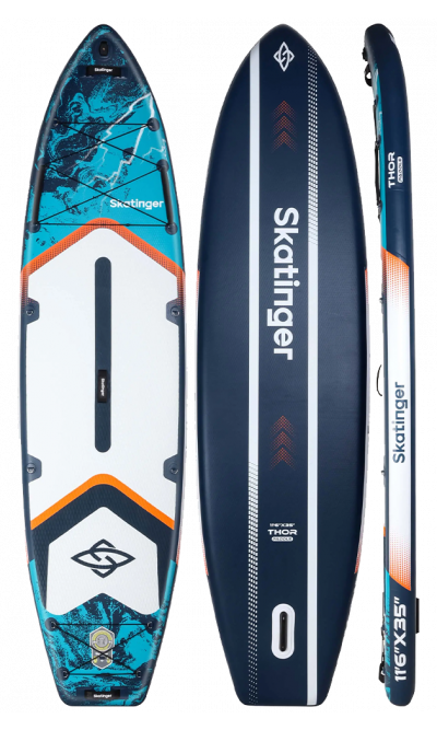 Skatinger Thor Blue Allround Paddle SUP Board – Leicht, Sanft, Kontrolliert
