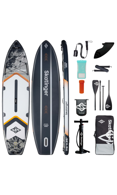 Skatinger Thor Grey Allround SUP Board – Breit, Stabil, Kraftvoll