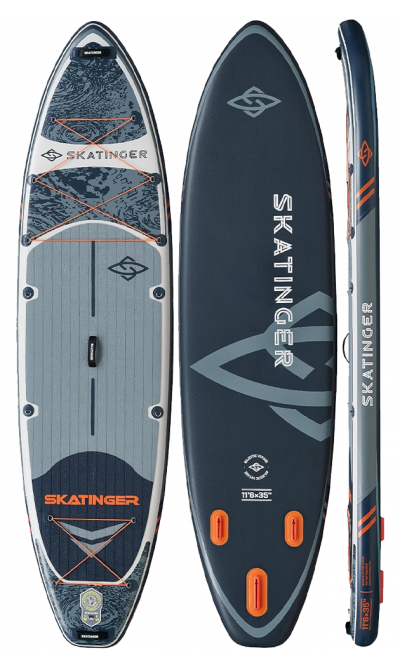 Skatinger Angel-Graues Touring-Paddel-SUP-Board – Stabil, Vielseitig & Abenteuerlich