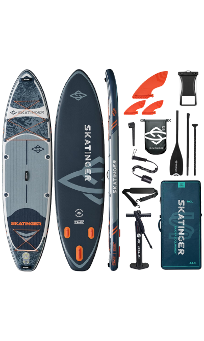 Skatinger Angel-Graues Touring-Paddel-SUP-Board – Stabil, Vielseitig & Abenteuerlich