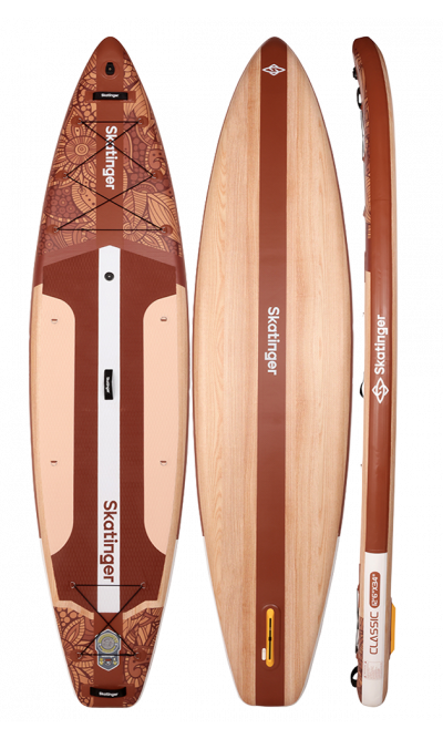 Skatinger Waverider hellbraunes Touring-Paddel-SUP-Board – Natürlich, glatt & zeitlos