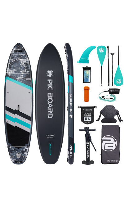 Skatinger Camouflage Grey Allround SUP Board – Kraft, Breite, Zuverlässigkeit