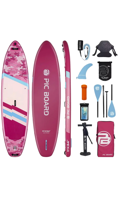 Skatinger Camouflage Pink Allround-Paddel-SUP-Board – Stil, Stabilität & Spaß