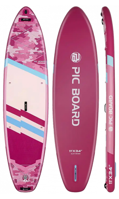 Skatinger Camouflage Pink Allround-Paddel-SUP-Board – Stil, Stabilität & Spaß