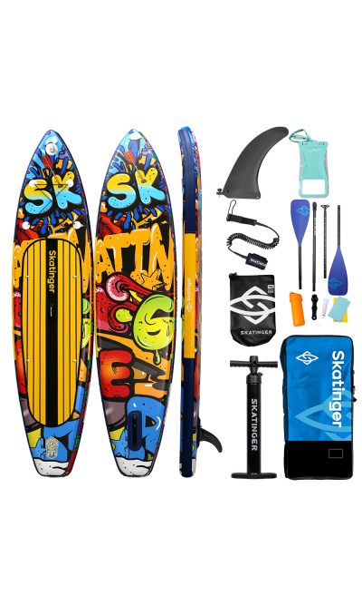Skatinger Graffiti Yellow Touring SUP Board – Charakter, Kontrast, Leistung