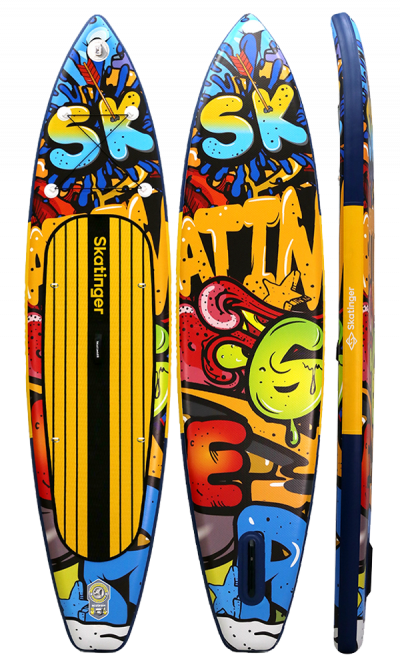 Skatinger Graffiti Yellow Touring SUP Board – Charakter, Kontrast, Leistung