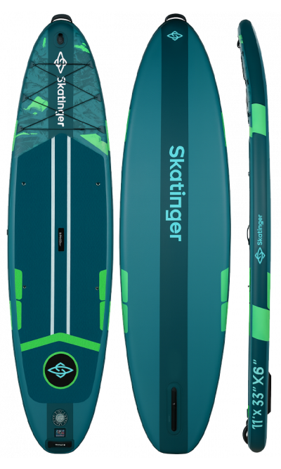 Skatinger Ice Age Green Touring SUP Board – Stabilität, Kontrolle, Abenteuer