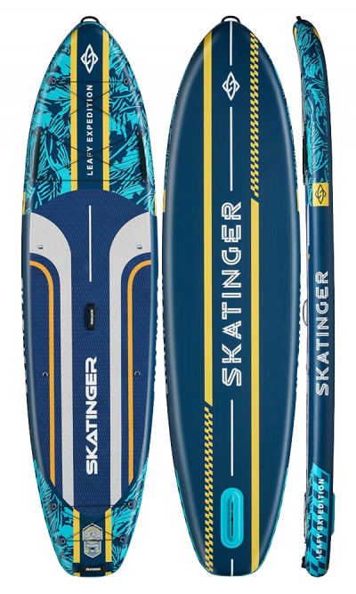 Skatinger Leafy Expedition Blue Allround SUP Board – Geschwindigkeit, Stabilität, Kontrolle