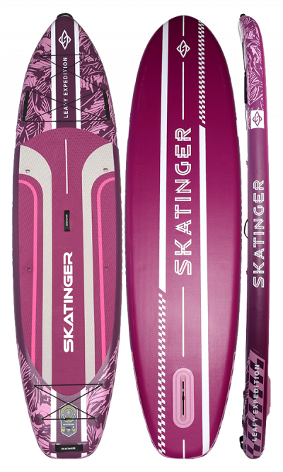 Skatinger Leafy Expedition Pink Allround SUP Board – Stil, Stabilität, Ausdauer
