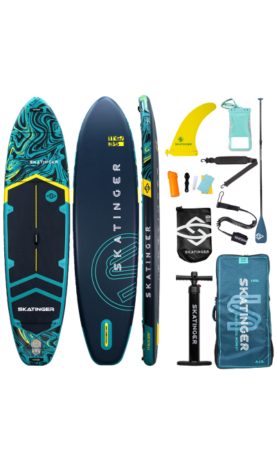Skatinger Prana Dark Blue Allround SUP Board – Stabilität, Grip und Sicherheit