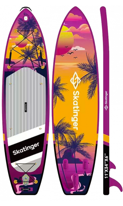 Skatinger Upgraded Sunrise Allround SUP Board – Abenteuer, Gleiten, Tropen